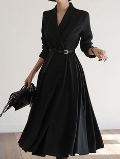 Maxi Skirts, Ținute Business Casual, Black Work Dresses, Chique Outfits, Stil Inspiration, Panel Dress, Modieuze Outfits, 가을 패션