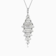 14K White Gold Diamond Fringe Pendant Effy Jewelry, White Gold Diamonds, Gold Diamond, White Gold, Pendant Necklace, White, Pendant, Gold