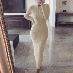 Great shopping ideas for Women's Winter Warm Cable Knitted Jumper Dress Ladies Long Maxi Sweater Dresses, Women's Dresses Black Bodycon Dress Long Sleeve, Woolen Dresses, Bodycon Sweater, Long Knit Sweater, Bodycon Sweater Dress, Cable Knit Sweater Dress, Sweater Maxi Dress, Long Knitted Dress, Slim Sweater