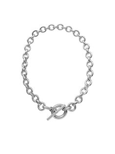 Silver Portrait Necklace — LAURA LOMBARDI Classic Chunky Chain Toggle Necklace, Classic Chunky Chain Link Toggle Necklace, Classic Toggle Necklace With Chunky Chain, Elegant Toggle Necklace With Chunky Chain In Oval Link, Formal Toggle Necklace With Chunky Link Chain, Modern Metal Toggle Necklace, Classic Toggle Necklace For Everyday, Classic Metal Toggle Necklace With Chain Link, Classic Chain Link Necklace With Toggle Clasp