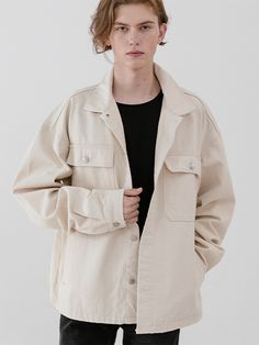 Editor's NotesV2’s trucker jacket features washed cotton fabric and chest flap pockets.- Button closure- Long sleeves- Comfortable fit- Washed cotton fabric- Chest flap pockets with buttonsMeasurements(in.)One Size- Shoulder: 24.4in.- Chest: 26.8in.- Armhole: 11.4in.- Sleeve: 25.6in.- Length: 28.0in.*Model Info: 6’ Bust 34’’ Waist 27’’ Hips 35’’ Shoes KR275mmComposition & Care- 100% Cotton- Dry clean recommendedDesigner- by V2 Collared Cotton Outerwear With Button Closure, Winter Cotton Shacket With Pockets, Oversized Utility Jacket With Buttoned Pockets And Lapel Collar, Everyday Utility Jacket With Buttoned Pockets And Lapel Collar, Oversized Classic Utility Jacket With Patch Pockets, Utility Button-up Shacket With Multiple Pockets, Everyday Button-up Outerwear With Flap Pockets, Everyday Button-up Utility Jacket With Multiple Pockets, Oversized Beige Utility Jacket With Button Closure