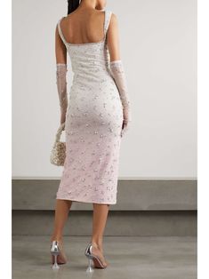 CLIO PEPPIATT Embellished stretch-tulle midi dress Clio Peppiatt Wedding Dress, Clio Peppiatt Dress Bridal, Clio Peppiatt, Pallas Couture, Wedding Clothing, Tulle Mini Dress, Tulle Midi Dress, Bridal Bachelorette Party, Purple Mini Dresses