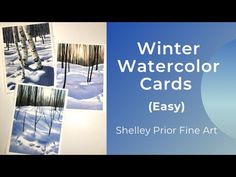 the winter watercolor cards are easy to make and look like they have snow on them