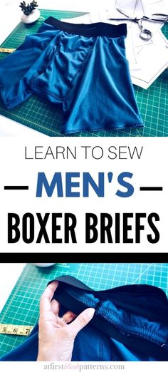 Sew Mens Clothing, Men Sewing Projects, Sewing Projects Men, Mens Boxer Briefs Pattern Free, Sewing Mens Clothes, Men Boxers Pattern Free Sewing, Mens Boxer Shorts Pattern, Mens Boxers Pattern, Sewing Draping