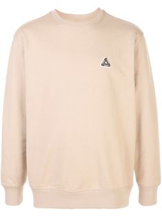 Stay comfy without sacrificing style. When you stick on this sesame brown sweatshirt from Palace, suddenly everything becomes clear. You were made for the comfy life. Featuring a round neck, long sleeves and a relaxed fit. | Palace Graphic Print Sweatshirt Sporty Cream Crew Sweatshirt, Beige Retro Crew Neck T-shirt, Beige Cotton Sweatshirt For Streetwear, Vintage Cream Crew Neck T-shirt, Luxury Beige Crew Neck Sweatshirt, Brown Sweatshirt, Graphic Print Sweatshirt, Black Friday Promotions, Size Clothing