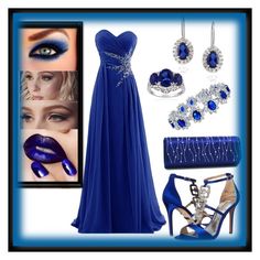 Royal Blue Elegance Blue Chiffon Dress, Sephora Collection, Evening Shoes, Badgley Mischka, Bling Jewelry, Hand Bags, Dress Blue