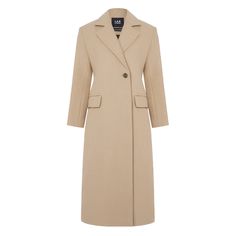 A double-breasted fitted coat with fitted silhouette, decorative back vent.Composition: 100% Italian woolCare: Dry clean onlySizes: XS: Bust - 84 cm, Waist - 69 cm, Hips - 92 cm, Height - 164-176 cmS: Bust - 88 cm, Waist - 73 cm, Hips - 96 cm, Height - 164-176 cmM: Bust - 92 cm, Waist - 77 cm, Hips - 100 cm, Height - 164-176 cmL: Bust - 96 cm, Waist - 81 cm, Hips - 104 cm, Height - 164-176 cm(European standard) Beige Wool Coat With Notch Lapel And Hidden Buttons, Beige Wool Coat With Concealed Placket For Office, Beige Wool Office Coat With Concealed Placket, Luxury Beige Double-breasted Wool Coat, Beige Long Wool Coat With Concealed Placket, Formal Single-breasted Beige Wool Coat, Beige Wool Coat With Lapel Collar For Formal Occasions, Formal Beige Single-breasted Wool Coat, Winter Beige Gabardine Pea Coat