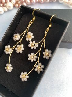 Elegant Summer Jewelry With Flower Decoration, Elegant Handmade Summer Flower Earrings, Summer Flower Charm Jewelry, Elegant Flower Charm Earrings For Summer, Delicate Flower Earrings For Spring, Elegant Flower Jewelry For Summer, Elegant Summer Flower Pendant Jewelry, Elegant Summer Flower Jewelry, Delicate Flower Charm Earrings For Spring