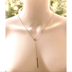 Dainty, Chic, & Elegant. Brand New, Never Been Worn. Genuine. Adjustable Dainty Rose Gold Lariat Necklace, Adjustable Rose Gold Dainty Lariat Necklace, Dainty Adjustable Rose Gold Lariat Necklace, Adjustable Delicate Chain Lariat Necklace For Party, Adjustable Delicate Lariat Necklace For Party, Adjustable Y-shape Clavicle Chain Drop Necklace, Adjustable Lariat Drop Necklace In Minimalist Style, Adjustable Rose Gold Chic Necklace, Minimalist Adjustable Lariat Drop Necklace