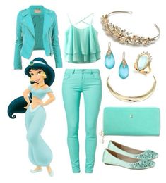 a fashion look from may 2012 featuring blue top, aqua pants and shoes