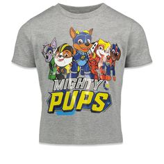 Get ready for a fun adventure in this adorable Paw Patrol Short Sleeve Graphic T-Shirt! Join Marshall, Chase, Rubble, Skye, Rocky, Zuma, Everest, and the rest of the rescue pups as they help solve problems around Adventure Bay with their pal Ryder. Always ready to help a friend, these mighty pups need your little helper’s assistance to complete their mission, save the day, and bring a smile to the faces of those around them. Your child will love to wear this short sleeve graphic tee shirt featur Paw Patrol Characters, Marshall Paw Patrol, Chase Paw Patrol, Paw Patrol Nickelodeon, Fun Adventure, Solve Problems, Kids Clothes Boys, Top Graphic Tees, Graphic Tee Shirts