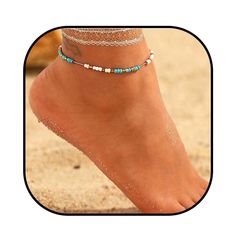 PRICES MAY VARY. Turquoise bracelet jewelry is made of alloy and beads,it will not be tight to wear and not fade easily. Beaded ankle chain length is 22cm/8.6inches,you can adjust it according to the extension chain. Blue anklet chain design is very simple, wearing it on the beach is also a beautiful scenery, and you will get more compliment in the crowd. Adjustable bracelet foot jewelry is a special gift for wife, mother, friend and any important one, for example, on Valentine's Day, Birthdays, Summer Turquoise Jewelry With Colorful Beads, Turquoise Round Beads Jewelry For Summer, Turquoise Strand Jewelry For Festival, Turquoise Round Bead Summer Jewelry, Silver Beaded Bracelets For Beach In Summer, Beaded Anklets As Beach Season Gift, Turquoise Bracelet Jewelry For Beach Season, Turquoise Bracelet For Beach Season, Summer Turquoise Beaded Bracelets