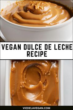 vegan dulce de leche recipe in a white bowl