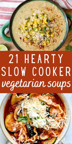 hearty slow cooker vegetarian soups