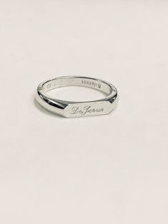 "Engraved ring, Initial Ring, Personalized Ring, Stacking Ring The ring made of Best quality 925 sterling silver Engraved letter/s, word, name in any language Choose your size , and your word / name - in any language date - name let me know in the \"note to seller\" during checkout what you want. The product will arrive to you packed in gift box and padded envelope to maintain the product Our jewelry are water resistant and comes with 1 year warranty Thank you for your interest. Please check out Silver Name Ring For Men, Adjustable Initial Ring With Polished Finish For Promise, Minimalist Initial Ring With Engraving For Promise, Promise Initial Ring In White Gold, Adjustable White Gold Engraved Open Ring, Minimalist Engraved Ring Stamped 925 For Promise, Oval Silver Signet Ring For Promise, Heirloom Sterling Silver Initial Ring For Promise, White Gold Open Initial Ring For Promise