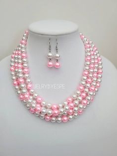 Pearl Layered Necklace, Chunky Pearl Necklace, Chunky Pearls, Pink Pearl Necklace, Layered Necklace Set, Purple Necklace, Pink Necklace, Statement Necklaces, Colourful Necklace