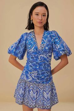 Blue Tile Dream Short Sleeve Mini Dress – FARM Rio Blue Tile, Blue Tiles, Short Sleeve Mini Dress, Farm Rio, Mini Dress With Sleeves, New Arrivals, Tile, Mini Dress, Blue