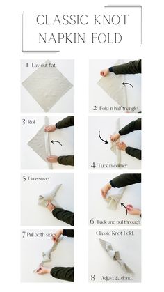 instructions for how to make an origami napkin