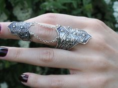 Armor Double Ring Full Finger Adjustable Ring Sterling Silver, Big Boho Bohemian Everyday Ethnic Steampunk Armenian Jewelry - Etsy Adjustable Metal Rings For Festival, Bohemian Style Festival Toe Ring, Bohemian Festival Toe Ring Jewelry, Bohemian Style Toe Ring For Festivals, Bohemian Toe Ring For Festivals, Unique Metal Rings For Festivals, Bohemian Metal Rings For Jewelry Making, Bohemian Metal Rings For Festivals, Vintage Metal Rings For Festival