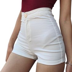 No front pocket denim shorts online—cool women's denim shorts from the 2022 Summer collection. Casual outfits are more comfortable. Color denim pattern is an excellent alternative. The body-hugging type of skinny fit highlights some aspects of your shape. High-waisted rise is naturally an excellent fit for those with an hourglass shape, as they accentuate your narrow waist and help trim more defined hips. The cotton material holds dye well. Elastane fabric is strong, more durable, and retractive Trendy Summer Shorts With Pockets, Mid-rise Jean Shorts With Pockets For Summer, Trendy Mid-rise Cotton Bermuda Shorts, Summer Mid-rise Jean Shorts With Pockets, Trendy Jean Shorts For Summer, Summer Jeans With Built-in Shorts, Trendy Summer Jean Shorts, Trendy Bermuda Shorts For Summer, Trendy Cotton Shorts For Summer