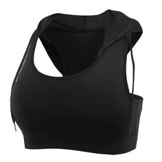 Hooded Gym Training Bra-women fitness-wanahavit-Black-L-wanahavit Hooded Bra, Hot Workout, Bra Shirt, Running Hoodie, Women Bra, Yoga Top, Hot Fitness, Women Sports, Sports Running