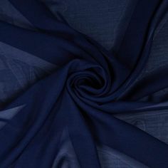 FabricLA Hi Multi Chiffon Fabric | Navy Dark - FabricLA.com Blue Organza Fabric, Dark Blue Fabric Aesthetic, Black Chiffon Fabric, Dark Denim Fabric, Navy Blue Fabric Texture, Ceiling Draping, Drape Panel, Venue Decorations, Chiffon Material