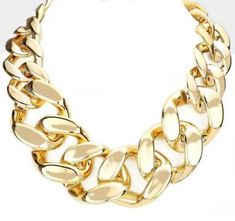 This necklace is the perfect statement piece for the office or a date night! Trendy 16 Inch Jewelry Gift, Elegant Chain Choker For Formal Occasions, Elegant Formal Choker With Chain Detail, Elegant Formal Choker With Chain, Gold Necklace 16 Inch For Party, Elegant Chain Link Choker For Party, Elegant Gold Chain Choker For Formal Events, Elegant Gold Chain Choker For Formal Occasions, Trendy Gold Jewelry For Formal Occasions