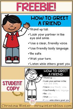 a poster with the words freebie and an image of a boy in red shirt