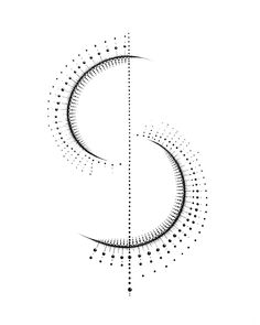 a drawing of a half circle with dots on it