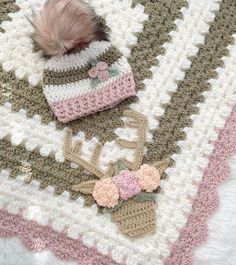 Crochet Baby Blanket Boho Baby Blanket Boho Deer Blanket Boho Stag Blanket Deer Boho Handmade Blanket Bedding - Etsy Amigurumi Patterns, Baby Blanket Boho, Boho Baby Blanket, Quick Crochet Blanket, Appliques Au Crochet, Boho Baby Blankets, Deer Blanket, Crochet Blanket Tutorial, Modern Crochet Blanket