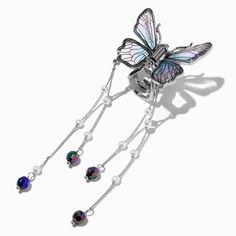 Bejeweled Hair, Hair Acessories, Butterfly Hair Clip, Search Page, Fashionable Jewelry, Butterfly Hair, Claw Clips, Silver Butterfly, Fantasy Jewelry