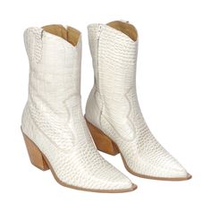 Inspired by the Wild West, these cowgirl boots will make you want to “giddy up” all around town. Off-white, they can be worn with casual or dressy outfits. Wear them in the summer with a mini dress or in the fall with leather pants for a night of line dancing. Made of quality, embossed leather, they are stylish fashion boots. Their small heel will give you a little added height while still providing some ankle support and loads of comfort. Small HeelBlock heelsMade of Leather Off-White Concert Fashion, Country Concert Outfit, The Wild West, Ankle Support, Line Dancing, High Quality Shoes, White Boots, Fabulous Shoes, Dressy Outfits