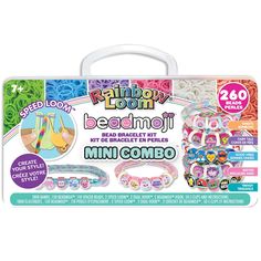 the rainbow loom beading kit includes beads, bracelets and headbands