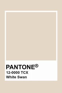 pantone's white swan paint is shown with the words pantone on it