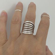 *  Perfect gift idea for any occasion: birthday, anniversary, engagement, graduation, bridesmaid, Mother's Day, Valentine's Day, Christmas, promise. *  Gorgeous Wide band Sterling Silver Ring, Statement Ring, Silver Ring, Wedding Silver Ring, Large Ring, Wide Ring, Boho Ring, Love Ring, Promise Ring, Wide Band, Wide Ring, Unique Ring, Index Ring, Thumb, 925 Stamped Face Height: 16 mm Metal Material: Sterling Silver Finish: High Polish *  Your purchase includes a gift box come. Let us know if this is a gift and we can ship directly to the recipient and include a personalized note. *  We greatly appreciate your order with us.  *  Note: Due to the difference between different phone or monitors the pictures may not reflect the actual color of the Ring. Nickel-free Rings For Anniversary And Mother's Day, Adjustable Stamped 925 Midi Rings For Anniversary, Hypoallergenic Stackable Open Band Rings For Anniversary, Hypoallergenic Open Band Ring As Gift, Silver Stackable Wide Band Ring For Anniversary, White Open Band Rings For Gift, White Open Band Ring For Gift, White Open Band Ring As Gift, Gift 925 Stamped Open Wide Band Ring