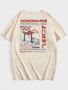 Step into a world where style meets significance with our "Attitude Determines Direction Tee." Designed for the bold and the brave, this oversize t-shirt combines an impactful message with a striking scenic print, enhanced by Japanese characters for an added touch of cultural flair. Superior Comfort: Made from high-quality materials, offering a loose, oversized fit that's perfect for a relaxed look. Distinctive Design: Features the powerful slogan "attitude determines direction" alongside an evo Men Summer Shirt, Mens Tee Shirt Designs, T-shirt Designs, Shein Shirts, Nude Style, Streetwear Tshirt Design, Graphic Shirt Design, Streetwear Tops, Shirt Print Design