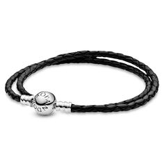 PRICES MAY VARY. Black Woven Leather Bracelet: Wear your favorite PANDORA charms a little differently by stringing them on a black leather bracelet, perfect for those wishing to stand out from the crowd Compatible with Pandora Moments: Pandora Moments is a way to say something about who you are through every charm and bracelet you choose and how you choose to wear it Versatility: This PANDORA bracelet can be adorned with or without charms, making it versatile for all style preferences Sterling S Pandora Bangle Bracelet, Open Bangle Bracelet, Black Leather Bracelet, Black 13, Pandora Bracelets, Pandora Bracelet, Bracelet For Women, Pandora Jewelry