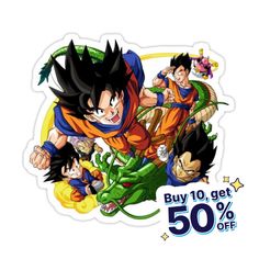 the dragon ball sticker is on sale for $ 50