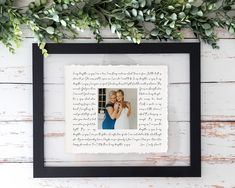 an image of two women in the middle of a frame with words written on it