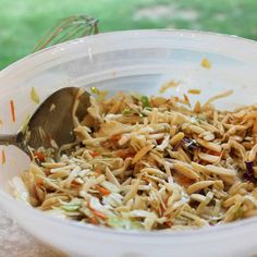 This kosher recipe for the best Quick Asian Slaw is one of our standby salad recipes. We love the fact that it uses only a few ingredients and is ready in less than 5 minutes. Of course you can let it sit longer too and it only gets better the longer it refrigerates. This recipe is kosher, non-dairy, pareve, vegan, and gluten free. Read on to learn how to make the best Quick Asian Slaw recipe.