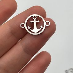 6pcs Stainless Steel Anchor Connector, Hollow Anchor Bracelet Charm Pendant, Round Laser Cut Anchor Boat Ship Charm 2 Loops STL-1023 Size information is shared below Material; Stainless Steel Size: 20x14mm Hole Size: 1.85mm Plating: Raw Quantity: Optional If there is any other product you are interested in, please check our site below; All of our products are designed and manufactured by us. If you want to order more products in stock, you can freely contact us. Our Products; -Nickel-free -Lead- Silver Anchor Bracelet Gift, Laser Cut Jewelry, Anchor Necklace, Anchor Bracelet, Jewerly Diy, Bracelet Charm, Diy Shoes, Stainless Steel Jewelry, Jewelry Supplies