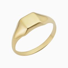 Florence Square Signet Ring – Oradina Classic Signet Ring For Anniversary With Polished Edges, Classic Anniversary Signet Ring With Polished Edges, Formal Tarnish-resistant Signet Ring With Round Band, Formal Tarnish Resistant Signet Ring, Formal Tarnish-resistant Signet Ring, Luxury Tarnish Resistant Round Band Signet Ring, 14k Gold Classic Signet Ring, Timeless 14k Gold Signet Ring With Polished Edges, 14k Gold Engraved Ring With Classic Design