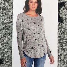 Buffalo David Bitton Women's Long Sleeve Cozy Pullover Top New With Tags Size Small Star Pattern All Items From Smoke Free Home Bundle 3+ Items And Save! Long Sleeve Tops With Star Print For Fall, Long Sleeve Star Print Tops For Fall, Cozy Long Sleeve Sweater With Star Print, Casual Crew Neck Sweater With Star Print, Casual Long Sleeve Star Print Tops, Relaxed Fit Star Print Top For Fall, Casual Fall Sweater With Star Print, Fall Loungewear Tops With Star Print, Casual Star Print Tops For Loungewear