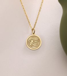 Silver Eye of Horus Pendant - Eye of Horus Silver Necklace ● Material of pendant: 925K Sterling Silver ( REAL SİLVER ) ● Metal Stamp: 925K Sterling Silver ( REAL SİLVER ) ● The pendant is available in 5 sizes: - 0,55 inches / 14,0 mm  ( Diameter ) In the photos - 0.60 inches / 15,3 mm  ( Diameter ) - 0,65 inches / 16,5 mm ( Diameter ) - 0,75 inches / 19,1 mm ( Diameter ) - 0.82 inches / 21.0 mm ( Diameter)) ( In the photos the size is 14mm / 0.55 inches Diameter ( Jump Ring inner diameter: 4 mm Round Charms Necklace For Birthday Gift, Nickel-free Symbolic Necklace For Anniversary, Symbolic Nickel-free Necklace For Anniversary, Nickel-free Round Charm Necklaces For Birthday Gift, Symbolic White Gold Jewelry For Gift, Nickel-free Charm Necklace For Birthday Gift, Symbolic Medallion Necklace As A Gift, Symbolic Medallion Necklace For Gifts, White Gold Amulet Necklace As Gift