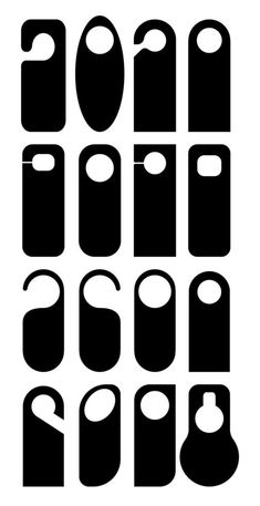 Hangers set vector icon. Paper, plastic, cardboard door lock cards isolated on white background. Don't disturb, calm, and clean door hanger tags for appartments and room in hostel hotel Deur Hanger, Cardboard Door, Diy Hanger, Door Tag, Dont Disturb, Doorknob Hangers, Idee Cricut, Door Tags, Laser Engraved Ideas