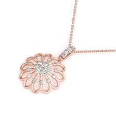 rose gold diamond flower fashion pendant Necklaces Emerald, Necklaces Opal, Diamond Chokers, Opal Necklaces, Emerald Necklaces, Pendants Diamond, Necklaces Diamond, Diamond Decorations, Diamond Pendants