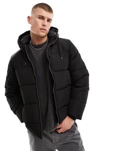 Jackets & Coats by Only & Sons Cold ‘fits never looked so hot Drawstring hood High collar Zip fastening Side pockets Regular fit Cold Fits, Hooded Puffer Jacket, Only & Sons, High Collar, Puffer Jacket, Heavy Weight, Black Fashion, Mens Jackets, Puffer