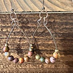 New! Handmade Western Hippie Copper Wire Colorful Wooden Beads Drop Wire Earrings, Gi was just added to eBay. Check it out! #eBay #eBaySeller Bohemian Rustic, Bracelet Quotes, Casual Necklaces, Hippie Earrings, Colorful Accessories, Earrings Bohemian, Handcrafted Artisan Jewelry, Beaded Wraps, Handmade Jewelry Gift