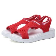 Soft Sandals, Vintage Sandals, Comfortable Walking Shoes, Comfortable Wedges, Flat Wedges, Walking Sandals, Womens Summer Shoes, Jelly Shoes, Cute Sandals