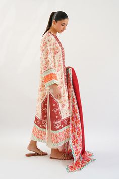 Laiya Traditional Festive Kurta With Paisley Print, Traditional Paisley Print Kurta For Festive Occasions, Printed Silk Kurta For Festive Occasions, Red Traditional Kurta With Floral Print, Red Floral Print Unstitched Kurta, Red Floral Print Straight Kurta, Traditional Kurta With Paisley Print For Festivals, Traditional Paisley Print Kurta For Festivals, Festive Printed Silk Kurta